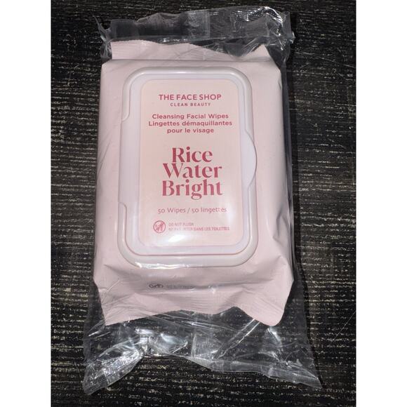 Rice Water Bright Makeup Remover Wipes for Face with Rice Extract 50 Wipes - Picture 1 of 2